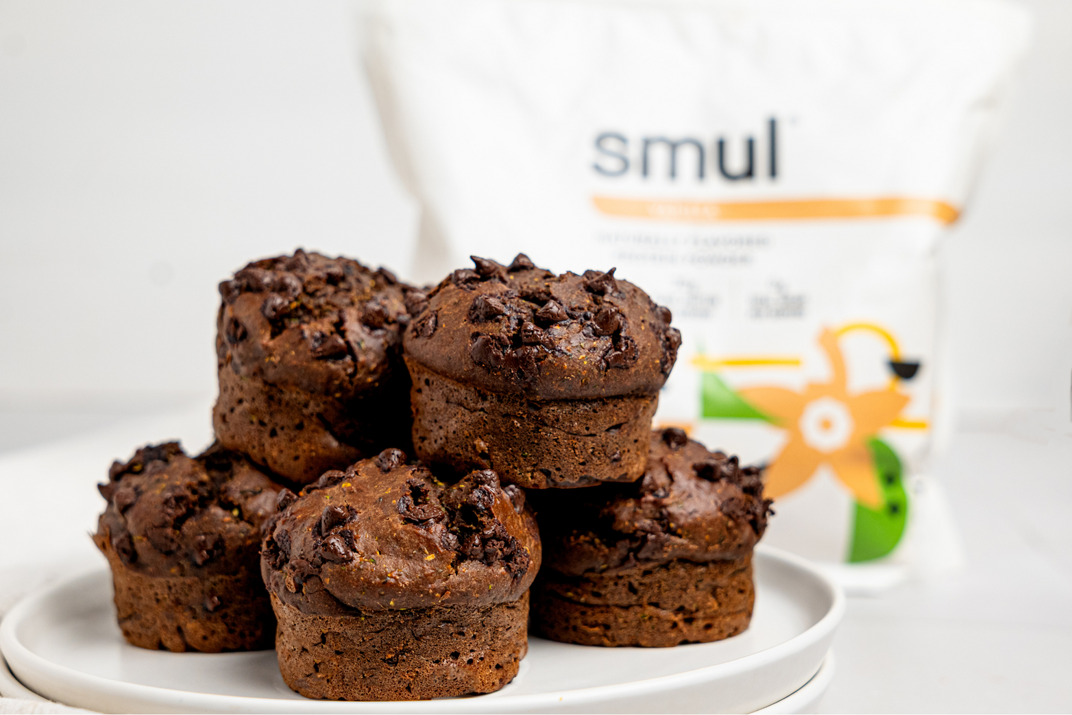 chocolate zucchini protein muffins