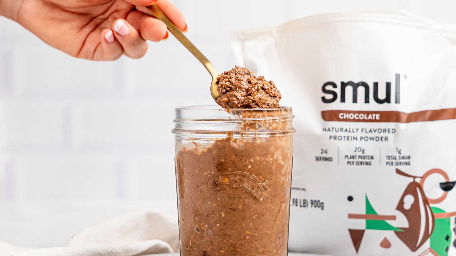 Double Chocolate Brownie Batter Overnight Oats