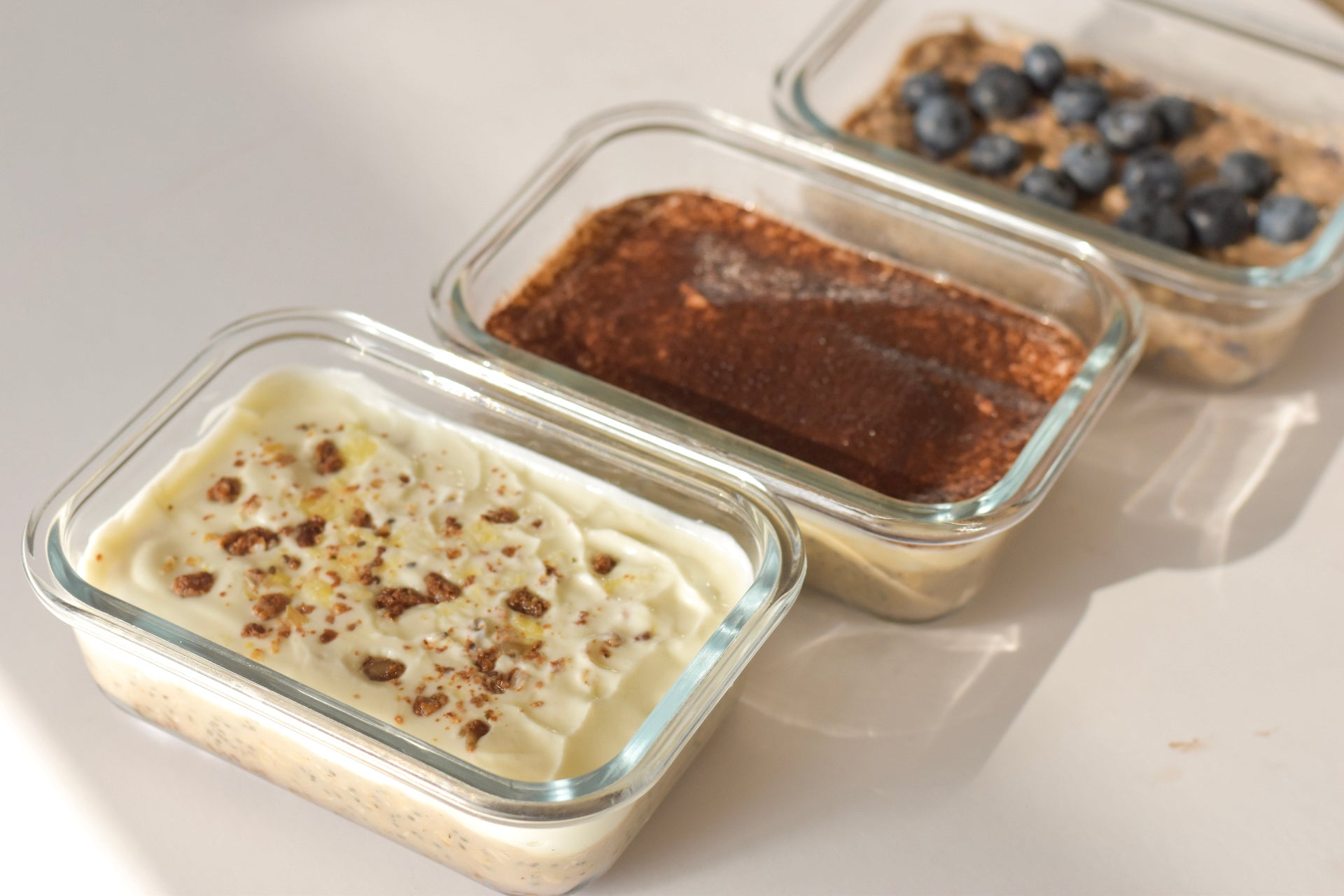 protein overnight oats 3 ways