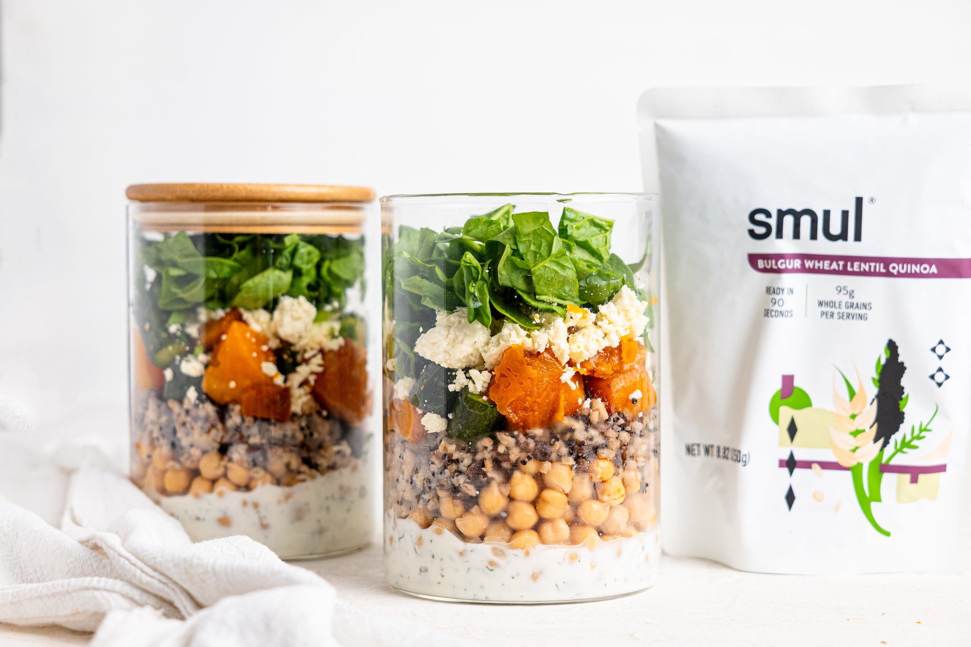 fiber-packed salad jar