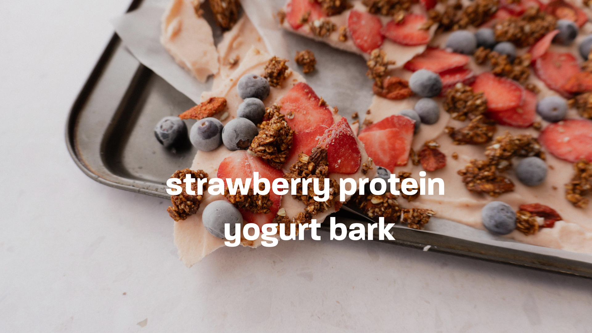 strawberry protein yogurt bark