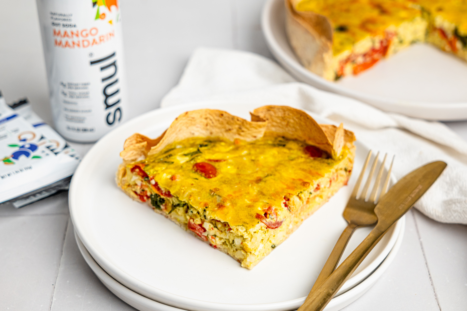 caprese tortilla quiche