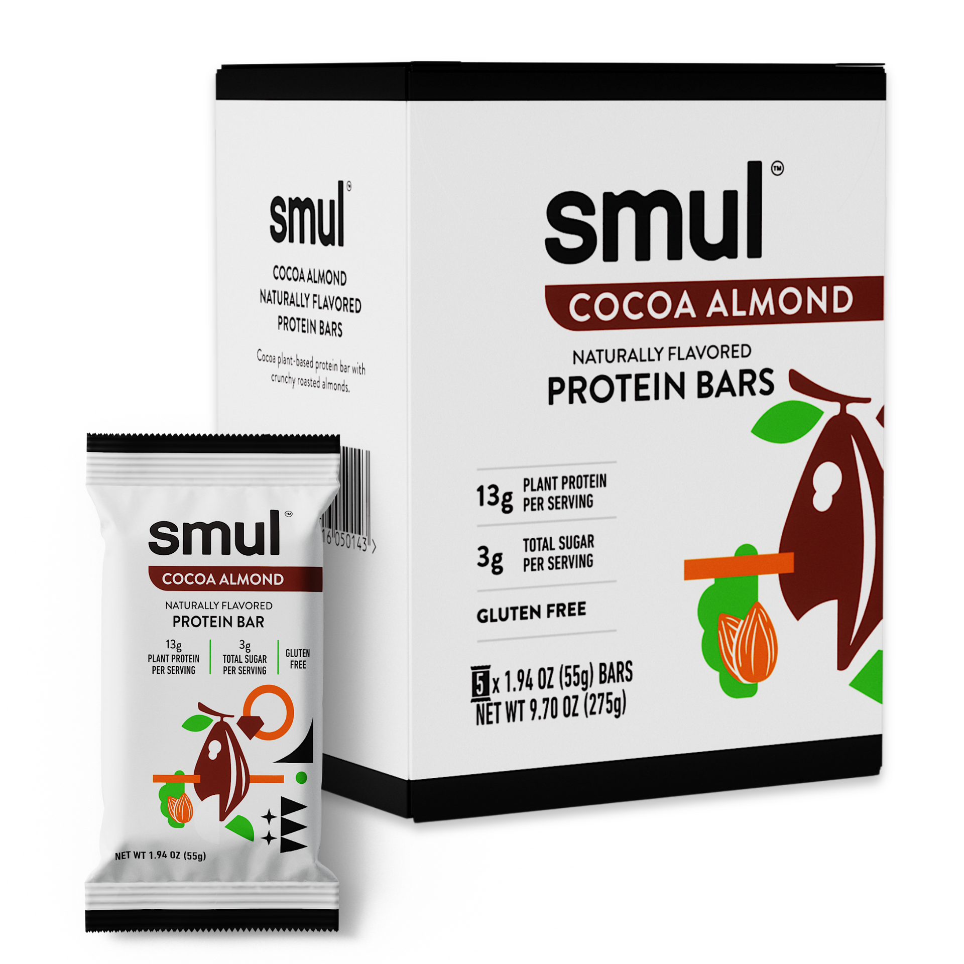 Cocoa Almond Protein Bar (1's,5's,12's)