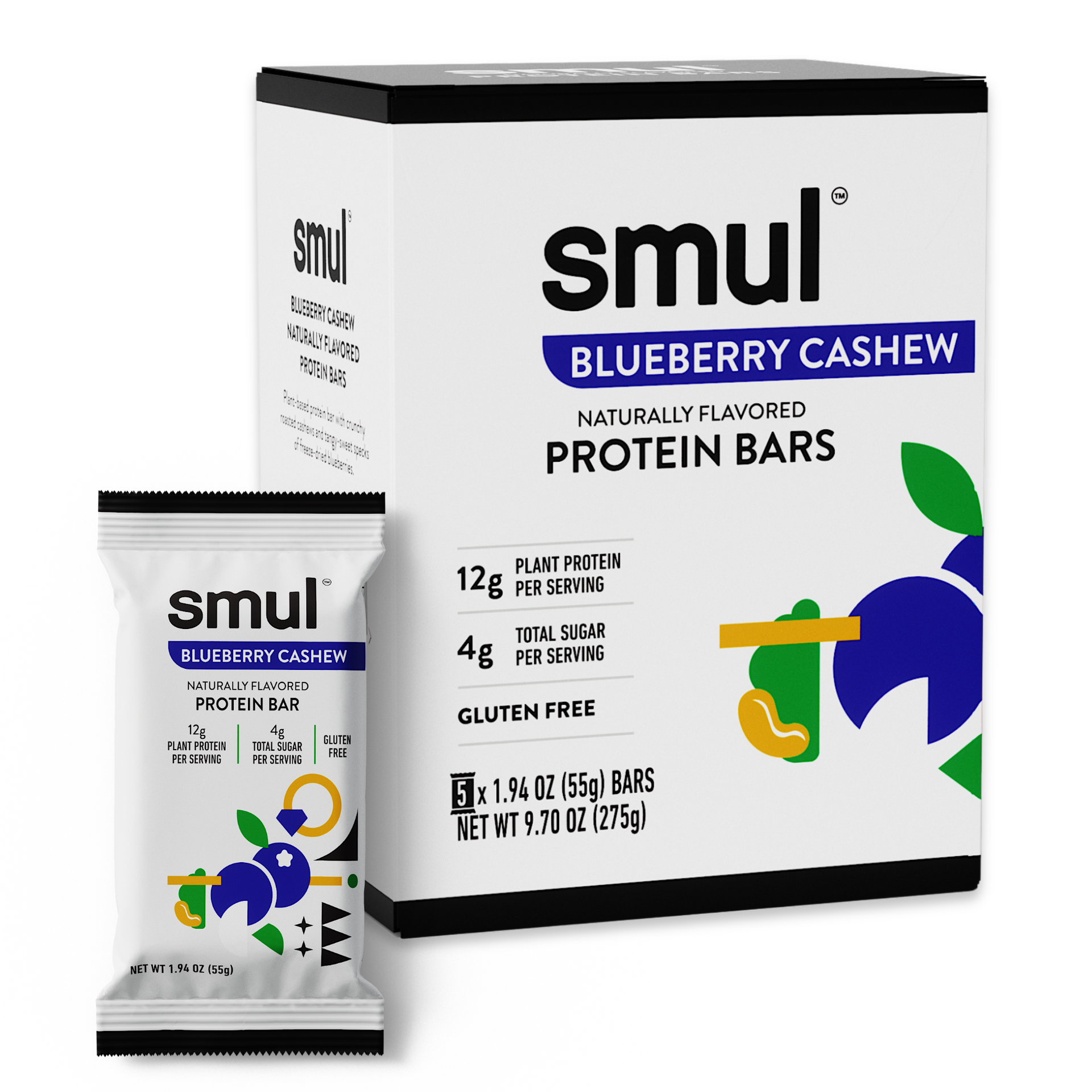 Blueberry Cashew Protein Bar (1's,5's,12's)