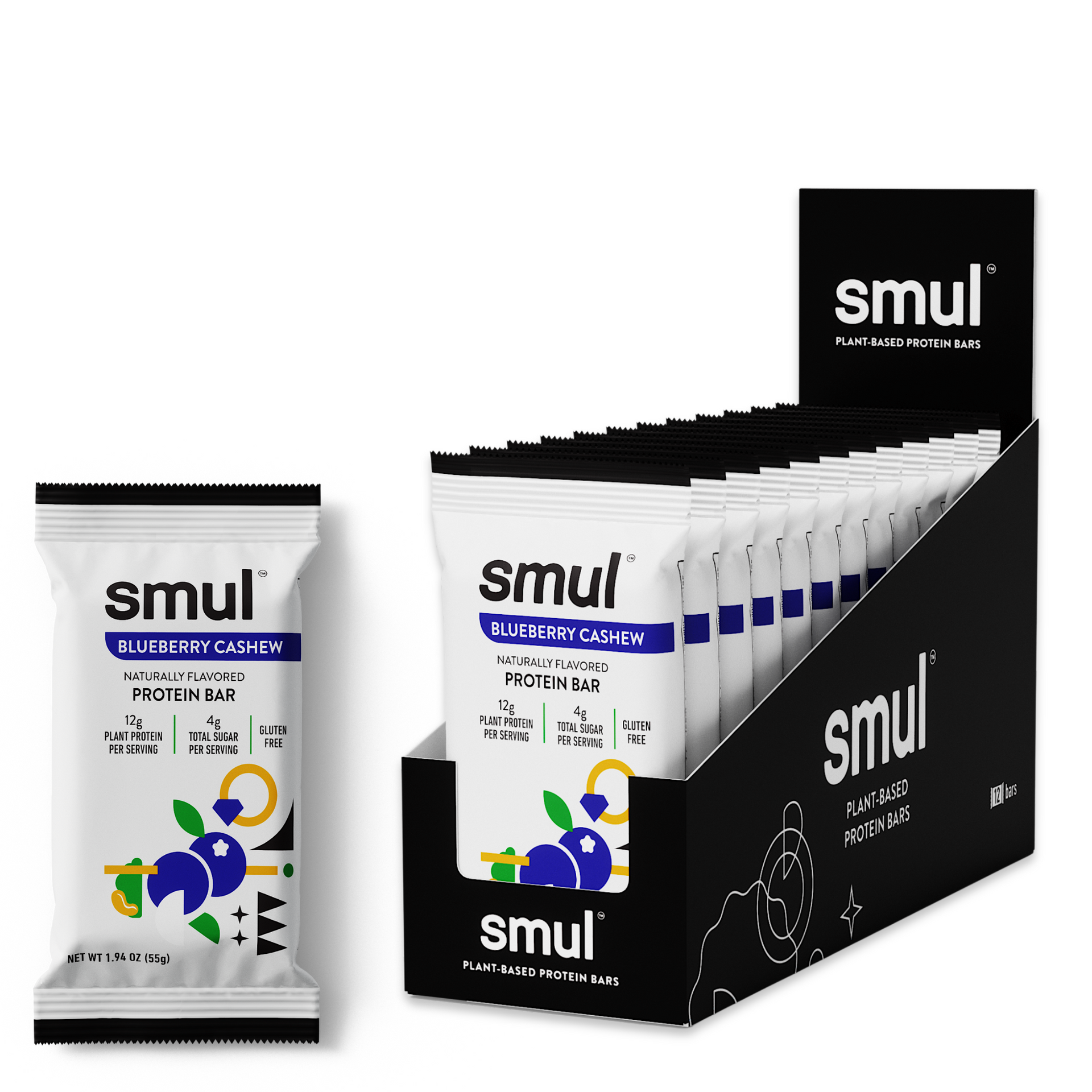 Blueberry Cashew Protein Bar (1's,5's,12's)