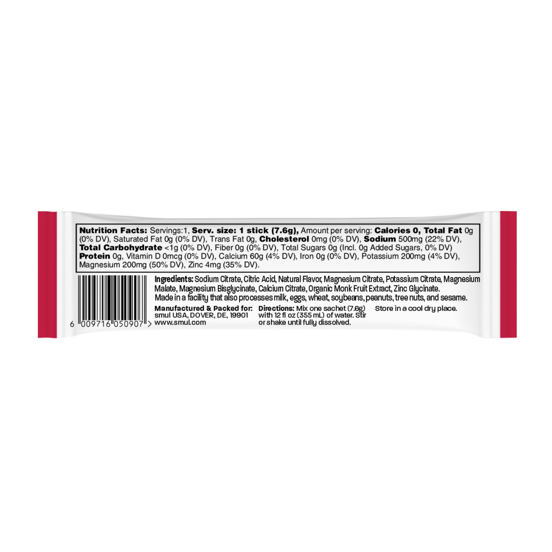 Raspberry Electrolytes - 10 stick pack