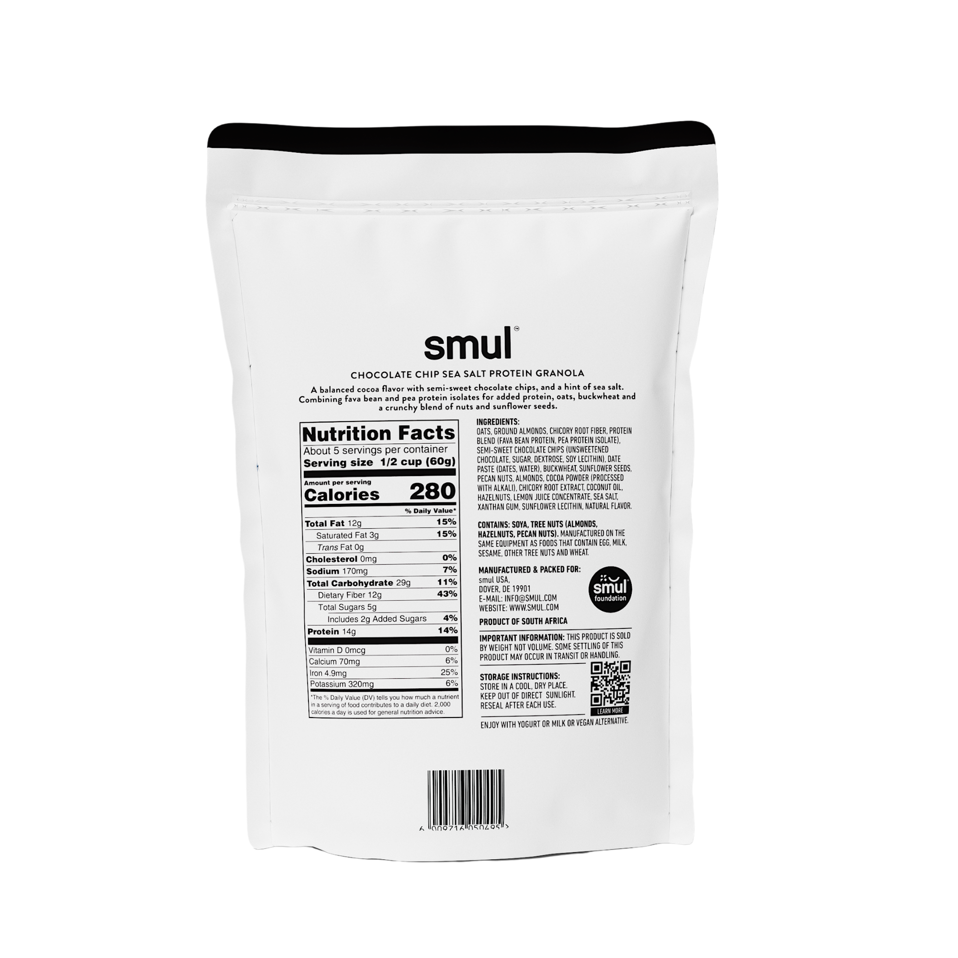 Chocolate Chip Sea Salt  Protein Granola 300g